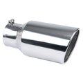 Pypes Performance Exhaust Pypes Performance Exhaust PYPEVT406 4 x 6 x 12 in. Rolled Bolt on Tail Pipe Tip PYPEVT406
